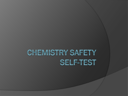 Chemistry safety