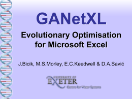 An Optimisation add-in for Microsoft Excel
