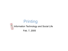 Printing - Cindy Royal