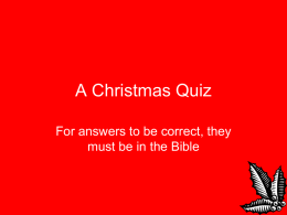 A Christmas Quiz