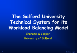 Salford technical WLB model