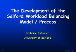 Development of Salford WLB