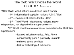 The Cold War Divides the World Ch. 33 sec. 4