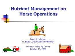 Equine Nutrient Management Presentation