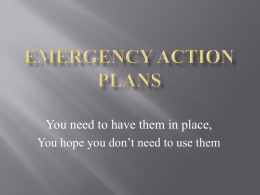 Emergency Action Plans - Black Swamp Safety Council