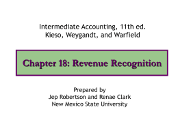 Chapter 18: Revenue Recognition