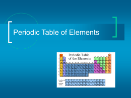 Periodic Table of Elements - Science Education at Jefferson Lab