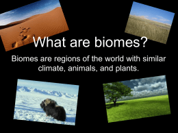 What are biomes? - Catawba County Schools