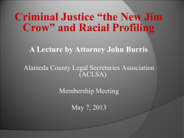 Racial Profiling - John Burris Law Offices