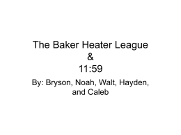 The Baker Heater League - Catawba County Schools