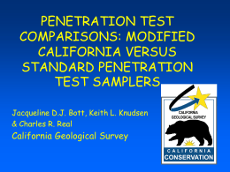 PENETRATION TEST COMPARISONS: MODIFIED CALIFORNIA