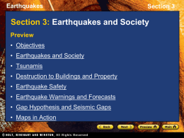 Earthquake Warnings and Forecasts, continued