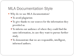 MLA Documentation - Rachel Baumgardner Burke