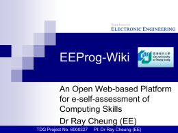 EEProg-Wiki on Blackboard Server