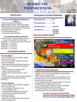 2015 Hurricane Preparedness