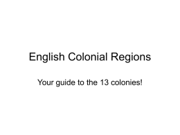 English Colonial Regions - MrsBrownsWorldGeographyWebsite