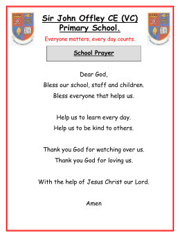 Our school prayer
