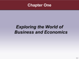Chapter One - QC Economics