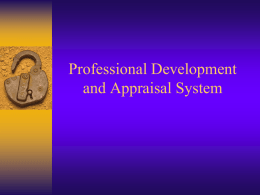 Professional Development and Appraisal System