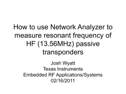 3683.How to use Network Analyzer to measure resonant