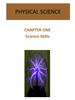 CHAPTER ONE - Physical Science CPA