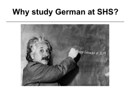 Why keep German in SLP? - Inver Grove Heights Community Schools