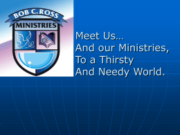 About Us - Bob C. Ross Ministries
