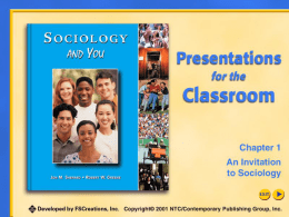 Chapter 1: An Invitation To Sociology