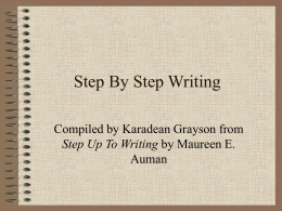 Step By Step Writing