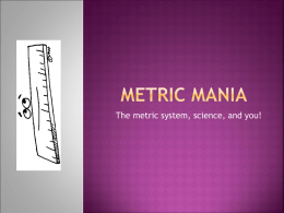 Metric Mania - The Science Queen
