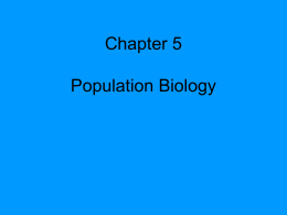 Chapter 4 Population Biology