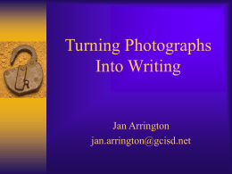 Turning Photography into Writing