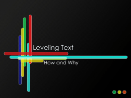 Leveling Text