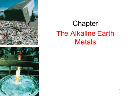 chapter-9- The Alkaline Earth Metals