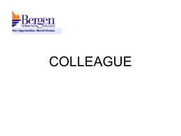 WebAdvisor for Faculty - Bergen Community College