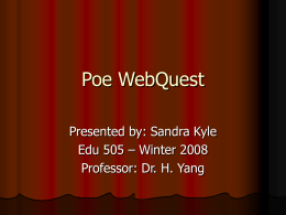 Edgar Allan Poe WebQuest