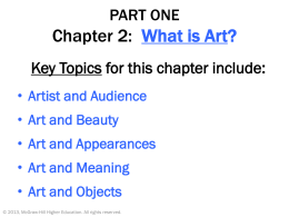 Chapter 2 What is Art? - Glasgow Independent Schools