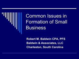 Common Issues in Formation of Small Business