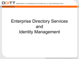 Enterprise Directory Services
