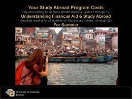 The Myths of Financial Aid and Study Abroad