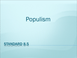 Populism Unit - MAT