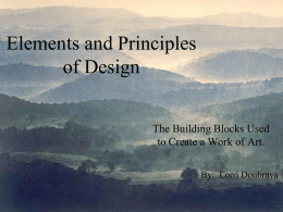 Elements and Principles of Design Blank Presentation