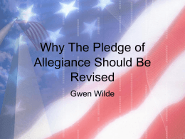 Wilde Why the Pledge