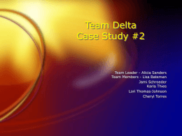Team Delta Presentation