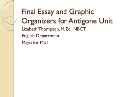 Final Essay Questions for Antigone Unit