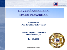 Fraudulent Document Recognition Training
