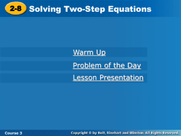 Lesson 2.8 - Solving Two-step Equations - Brown-Leach15