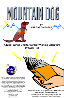 Kids Wings Unit for Mountain Dog by Margarita Engle
