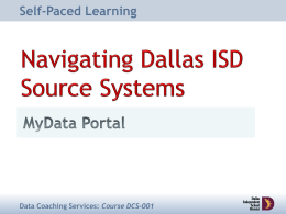 Self-Paced Learning Data Coaching Services: Course