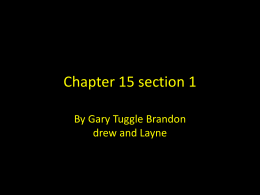 Chapter 15 section 1